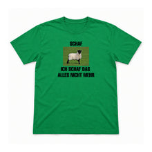 Ich schaf das alles nicht mehr – Unisex T-Shirt – Irish Green – Flat-Lay Vorderseite (Mockup)