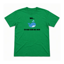 Keine Wal mehr – Unisex T-Shirt – Irish Green – Flat-Lay Vorderseite (Mockup)