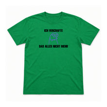 Ich vergraffe das nicht mehr – Unisex T-Shirt – Irish Green – Flat-Lay Vorderseite (Mockup)