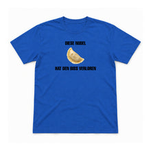Diese Nudel hat den Biss verloren – Unisex T-Shirt – Royal – Flat-Lay Vorderseite (Mockup)