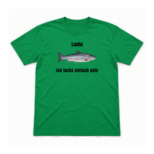Ich lachs einfach sein – Unisex T-Shirt – Irish Green – Flat-Lay Vorderseite (Mockup)