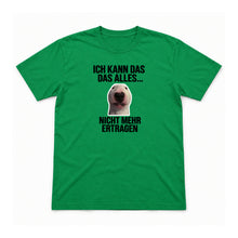 Ich kann das alles nicht mehr ertragen – Unisex T-Shirt – Irish Green – Flat-Lay Vorderseite (Mockup)