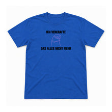 Ich vergraffe das nicht mehr – Unisex T-Shirt – Royal – Flat-Lay Vorderseite (Mockup)