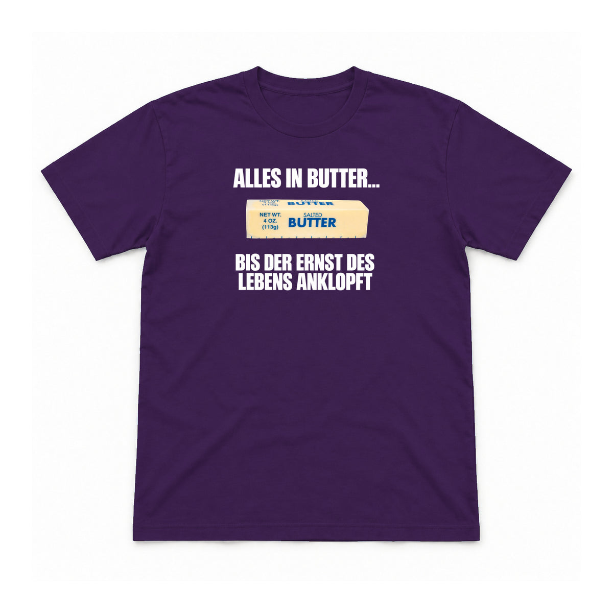 Realitätscheck – Purple – Flat-Lay Vorderseite – Motiv 116 (Mockup)