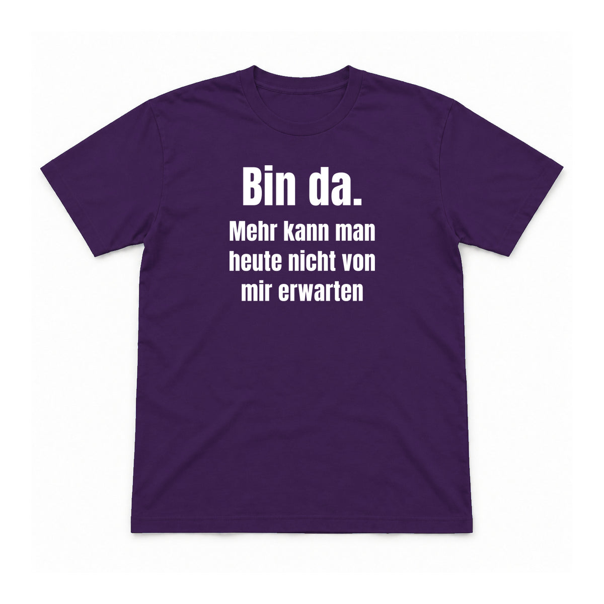 Realitätscheck – Purple – Flat-Lay Vorderseite – Motiv 76 (Mockup)